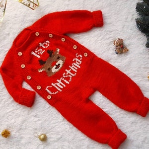 Holiday clothing for kids, First Christmas baby bodysuit, gifts for kids image 1