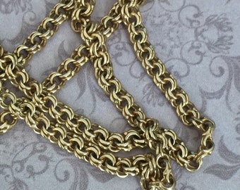 18k Solid Gold Chain Etsy