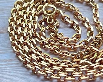 18k gold curb chain, 50 cm long