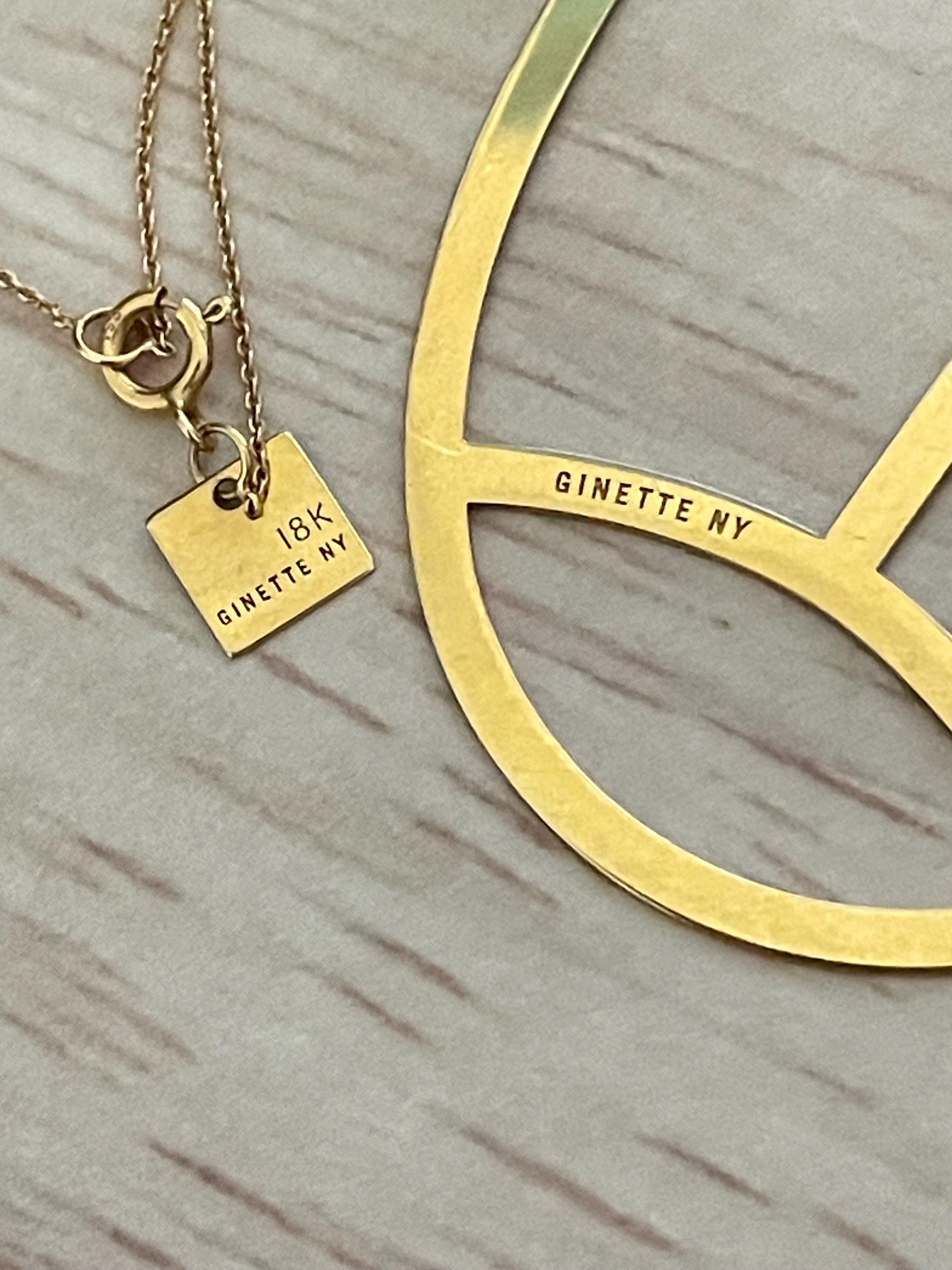 Ginette NY JUMBO WISH on Chain Necklace in 18k Rose Gold - Etsy