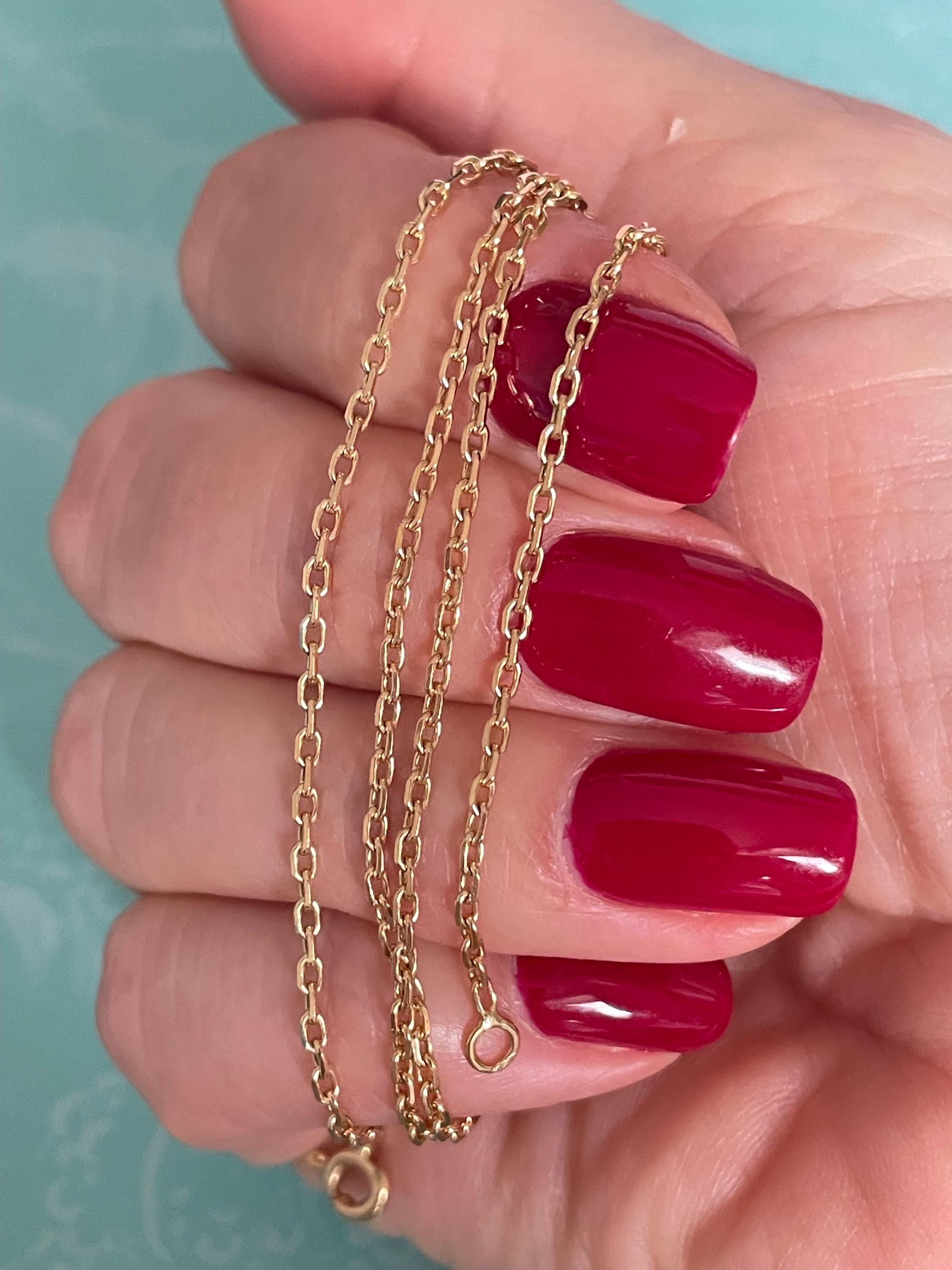 Chaîne Maille Forçat Fine En Plaqué Or Rose 18 Carats - Collier Femme - Bijouxia