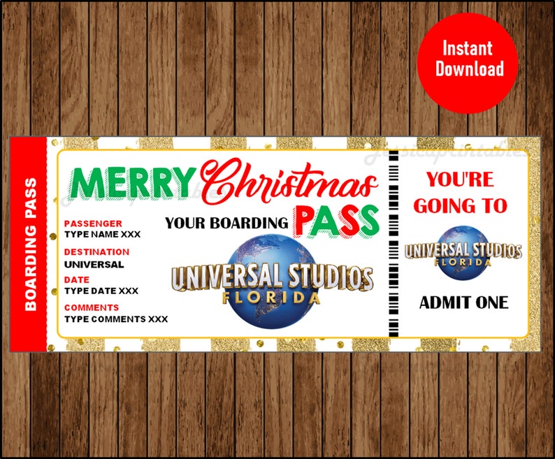 Universal Studios Surprise Trip Christmas Gift Surprise Trip Etsy