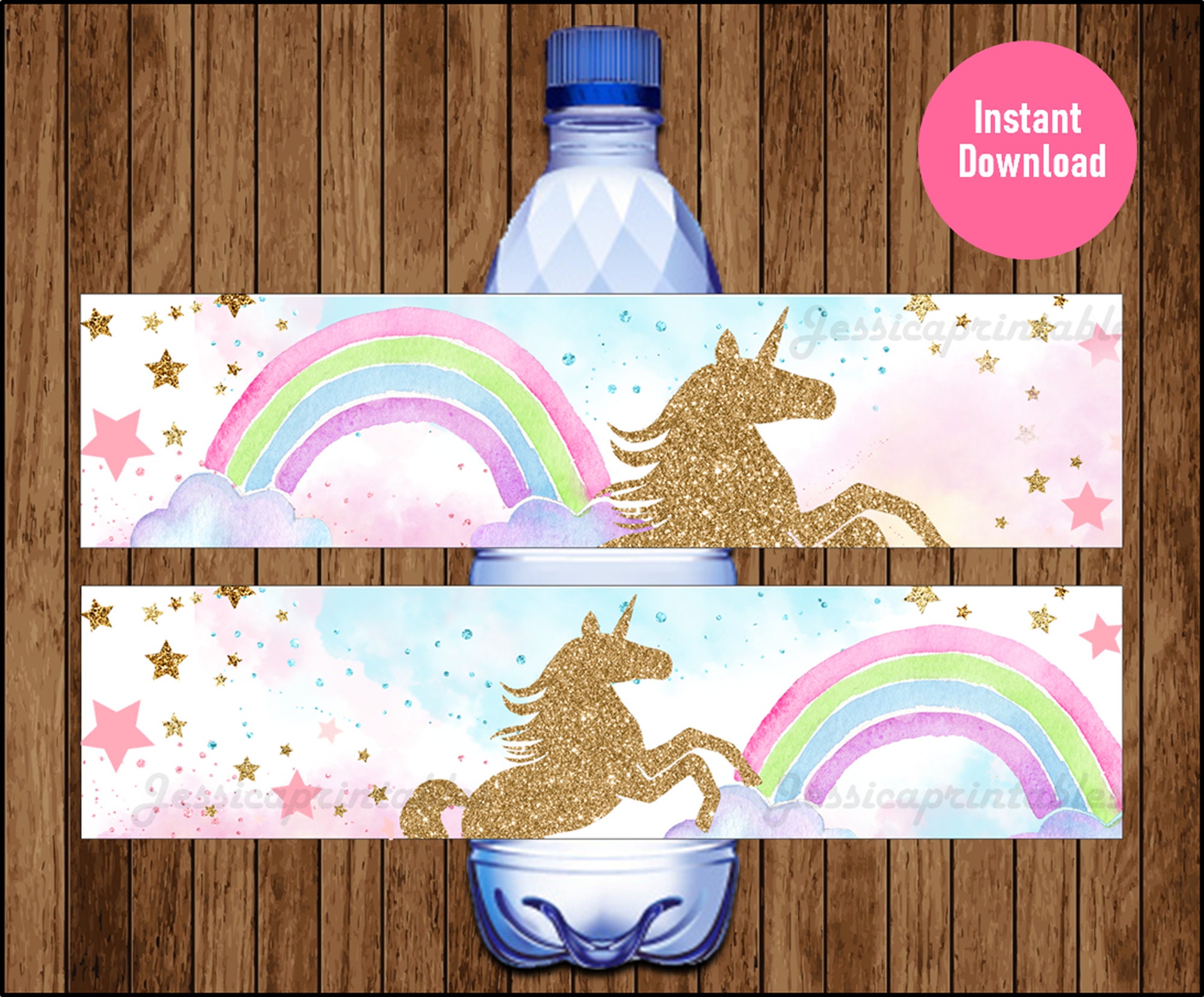 unicorn water bottle labels diy unicorn water bottle labels etsy