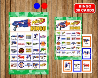 Dart Bingo Game - Printable - 30 different Cards - Party Game Printable - Half Page Size - INSTANT DOWNLOAD