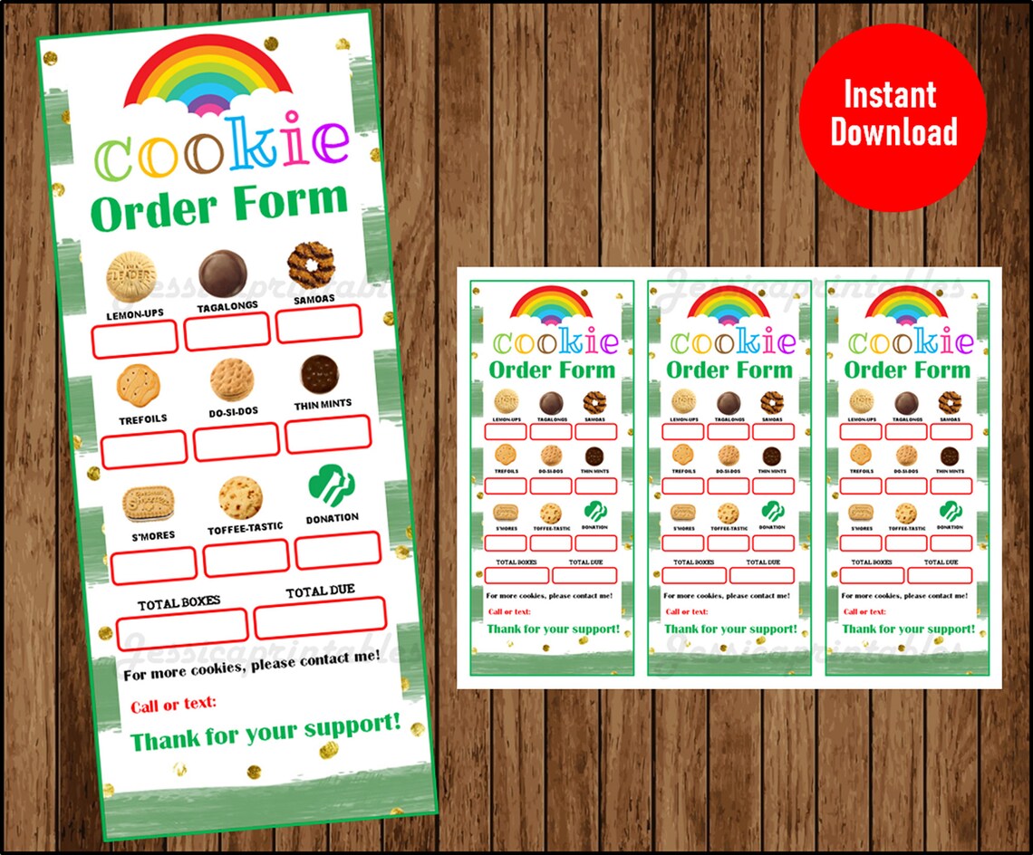 Printable LBB Girl Scout Cookie Order Form LBB Girl Scouts | Etsy