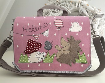 Kindergarten backpack/kindergarten bag hedgehog desired name