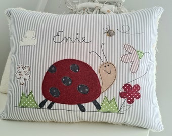 Pillow ladybug name pillow cuddly pillow