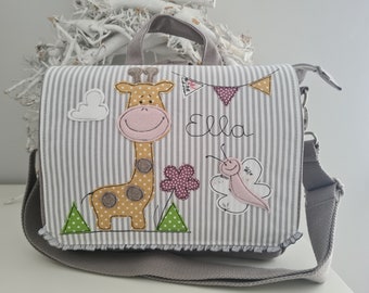 Kindergartenrucksack/ Kindergartentasche Giraffe, Schmetterling, personalisiertWunschname