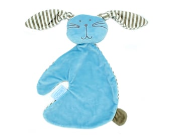 Baby Schmusetuch Hase mit Namen, Kuscheltuch personalisiert,  Geschenk für Baby