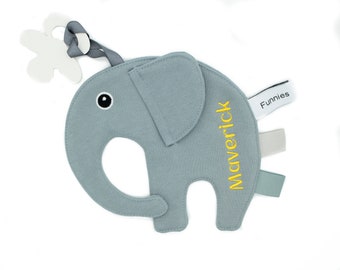 Dummy chain with name, pacifier chain elephant personalized