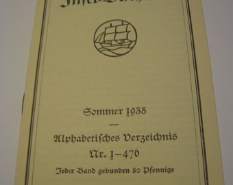 inselbuch katalog heft  von 1935