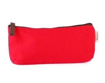 Snykk pencil case red made of cotton bag