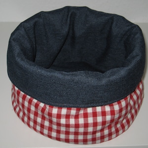 Bread basket Utensilo fabric basket breakfast basket breakfast decoration red white checked cotton fabric storage basket snack decoration table decoration