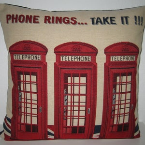 Decorative pillow cover pillow phone rings Union Jack tapestry fabric England GB pillow cover chill pillow corduroy pillow cover