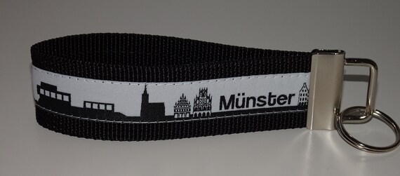 Mnster Schlsselband Anhnger SKYLINE Mnster in rot wei oder schwarz  wei verschiedene Motive aus Mnster - Etsy.de