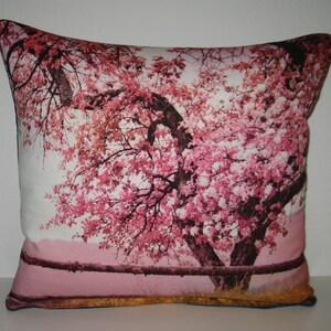 Decorative cushion cover cushion cover tree in blossom pink image 1