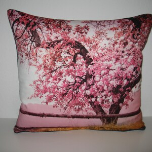 Decorative cushion cover cushion cover tree in blossom pink image 5