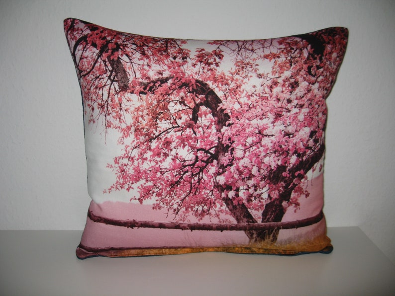 Decorative cushion cover cushion cover tree in blossom pink image 5