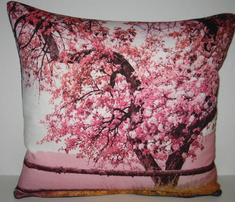 Decorative cushion cover cushion cover tree in blossom pink image 3