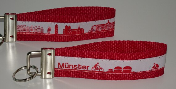 Mnster Schlsselband Anhnger SKYLINE Mnster in rot wei oder schwarz  wei verschiedene Motive aus Mnster - Etsy.de