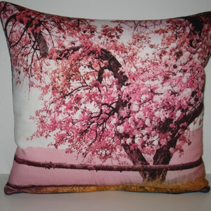 Decorative cushion cover cushion cover tree in blossom pink image 4