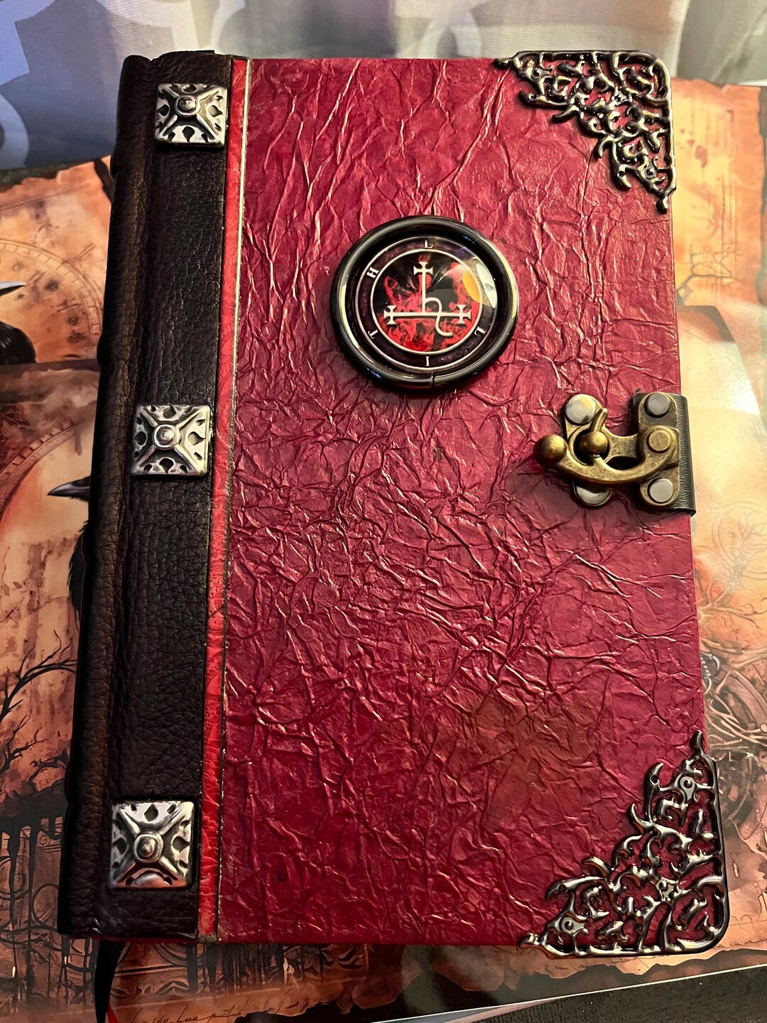 lilith-sigil-handmade-book-of-shadows-blank-journal-etsy