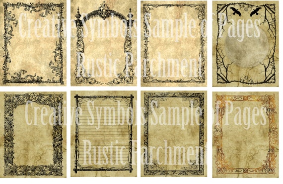 Book of Shadows Printable Pages Handmade 16 Pages Pack Five | Etsy