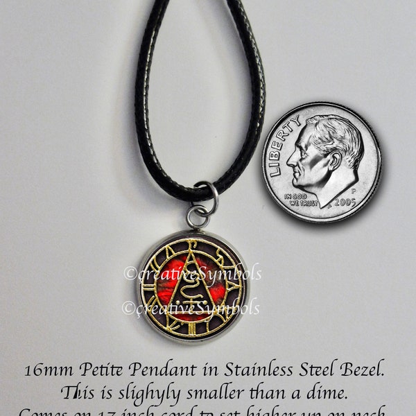 Silent Hill Seal of Metatron Petite pendant set in Stainless Steel Choker Style