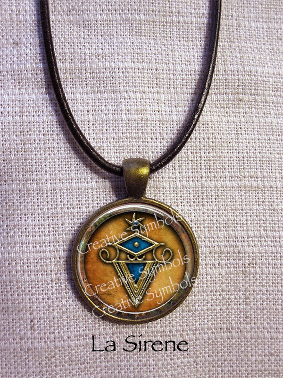 La Sirene Voodoo Veve Pendant With Cord Etsy