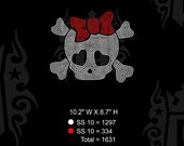 Instant Digital Download DXF EPS SVG Rhinestone Design File Female Sugar Skull