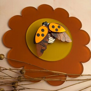 3 Colours PRE ORDER Ladybird Pendant, red ladybug, insect, beetle, laser cut, gift image 4