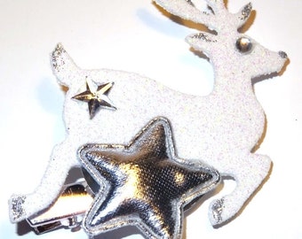 Brooch/Hair Clip "Christmas Deer"