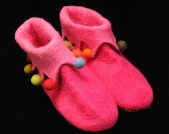 Hawanja 36 Vilt slippers roze