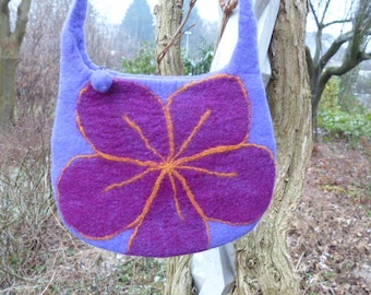 Mauve fleur Hawanja feutre sac