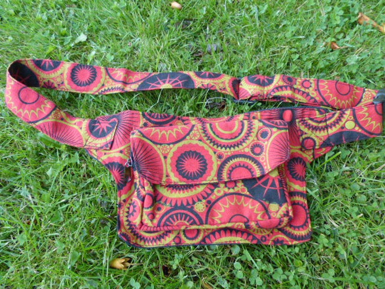 Hawanja ceinture sac rouge, vert, noir image 2