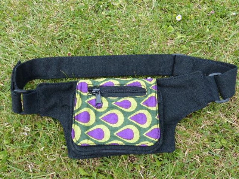 Hawanja kl. Ceinture sac noir/vert/violet image 2