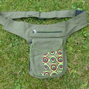 Tissu à motifs vert poche ceinture Hawanja image 1