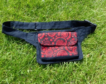 Hawanja ceinture sac noir/rouge