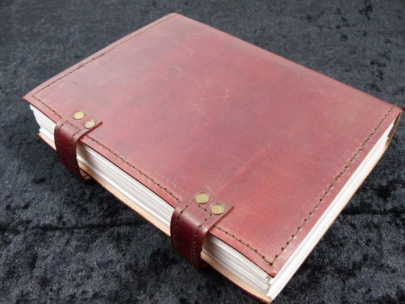 Hawanja leather with gemstone, brown image 3