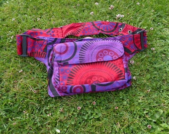 Hawanja Belt bag purple/red patterned