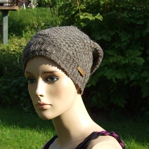 Hawanja chapeau de laine Beanie brun naturel image 2