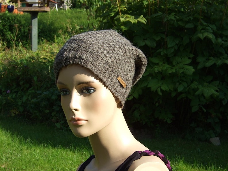 Hawanja chapeau de laine Beanie brun naturel image 2