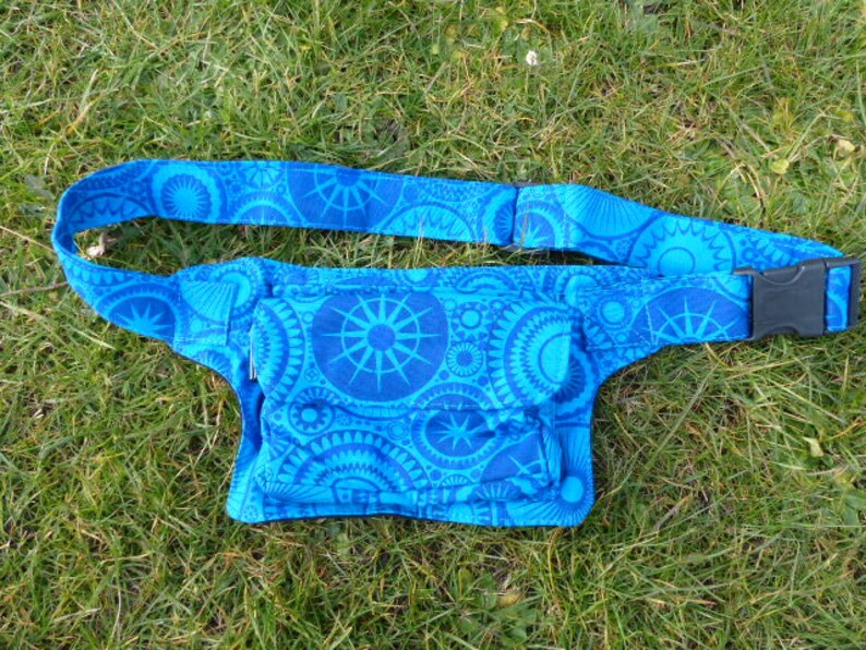 Bolsa de cinturón Hawanja azul estampado imagen 3