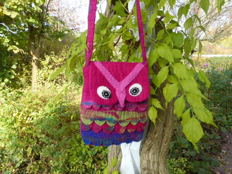 Hawanja Felt bag Owl Pink image 2