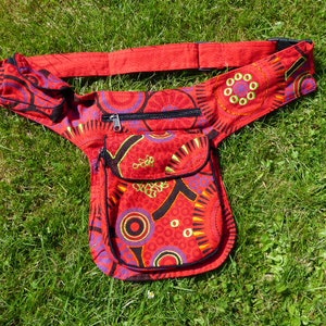 Hawanja Belt bag Red patterned image 1