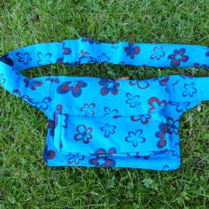 Hawanja sac de ceinture bleu avec des fleurs image 2
