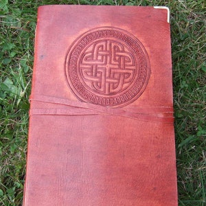 Hawanja Lederbuch mit Ornament, braun Bild 2