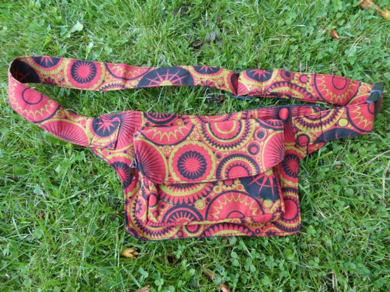 Hawanja ceinture sac rouge, vert, noir image 1