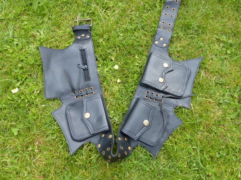 Hawanja Ledersidebag Goa schwarz Bild 2