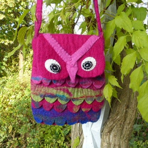 Hawanja Felt bag Owl Pink image 1